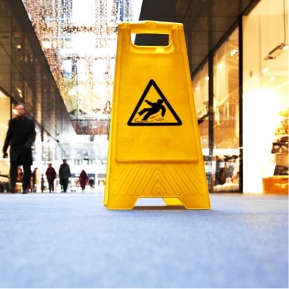 slippery when wet floor sign