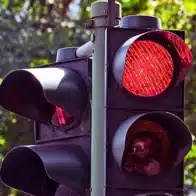 Red traffic light.